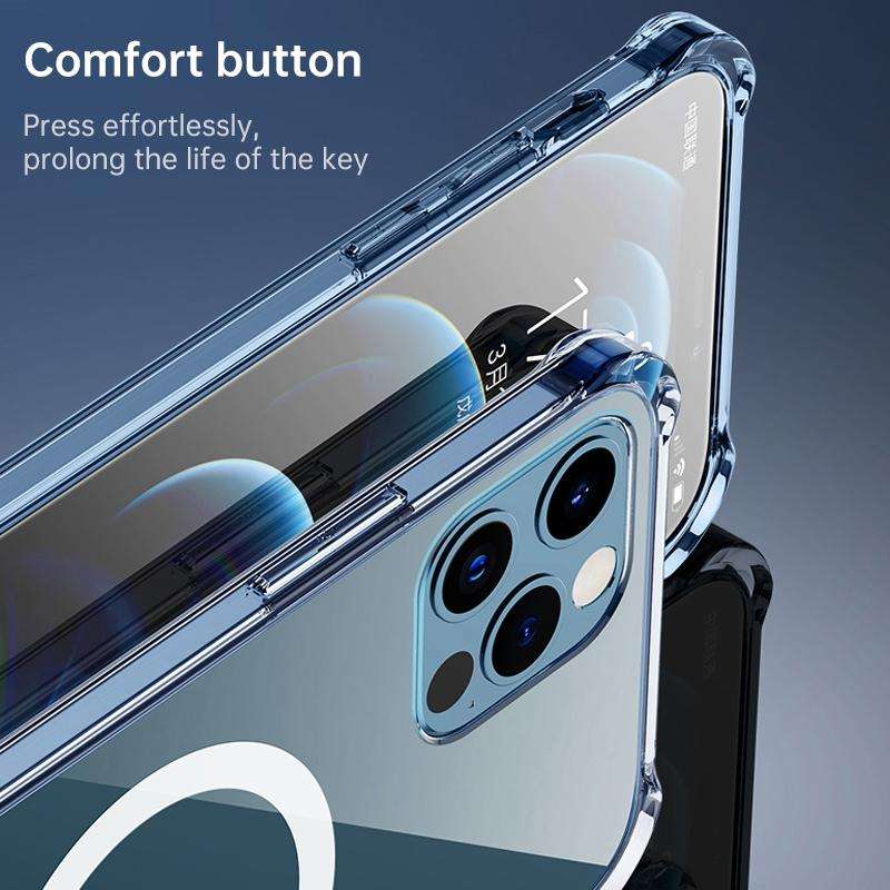 For Huawei Mate 40 Pro Magsafe Case Clear Four-corner Airbag Shockproof PC + TPU Case with Magnet...