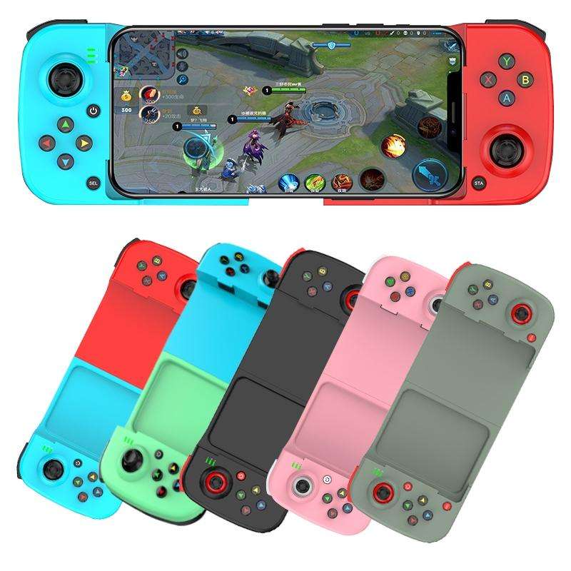 D3 Telescopic BT 5.0 Game Controller For IOS Android Mobile Phone(Red Blue)