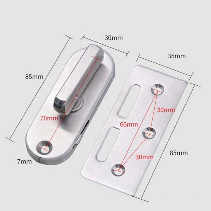 304 Stainless Steel Slot 90 Degrees Right Angle Migration Door Hook Lock