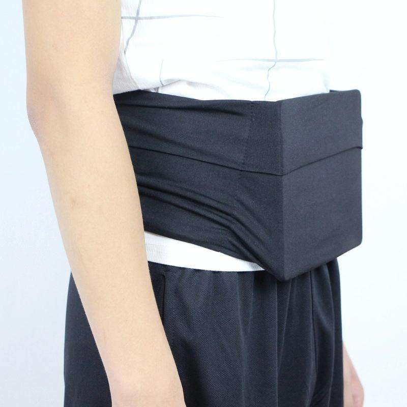 Personal Large-capacity Stretch Tablet Pockets Travel Anti-theft Bag Phone Bag,Size: L(Black)