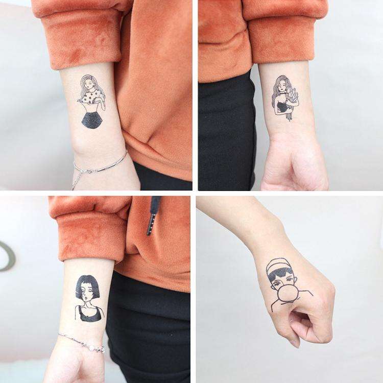 50 PCS Bad Girl Waterproof Dark Tattoo Stickers(CC6365)