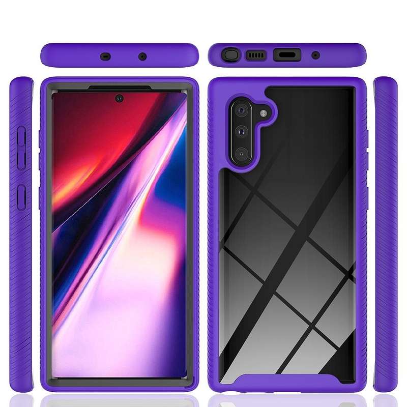For Samsung Galaxy Note 10 Starry Sky Solid Color Series Shockproof PC + TPU Protective Case(Black)