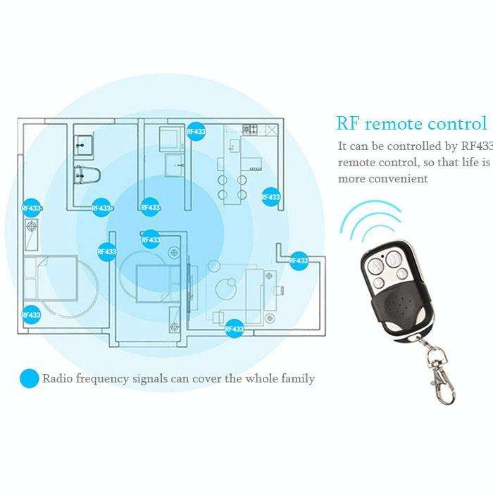 86mm 3 Gang Tempered Glass Panel Wall Switch Smart Home Light Touch Switch with RF433 Remote Cont...