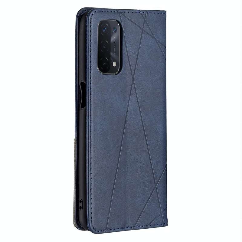 For OPPO A74 5G / A93 5G / A54 5G Rhombus Texture Horizontal Flip Magnetic Leather Case with Hold...