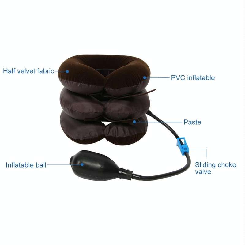 Inflatable Air Cervical Neck Traction Device Soft Head Back Shoulder Neck Ache Massager Headache ...