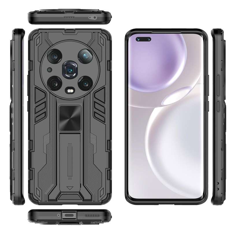 For Honor Magic4 Pro Supersonic PC + TPU Shock-proof Protective Phone Case(Black)