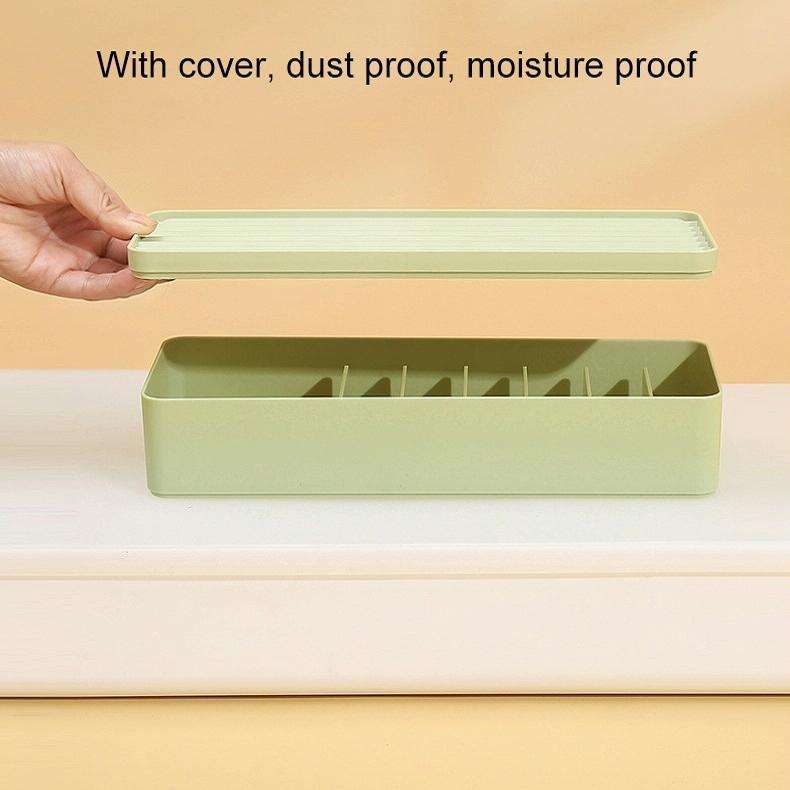 Desktop Data Cable Storage Box Dust-proof Line Box Single-layer(Yellow)