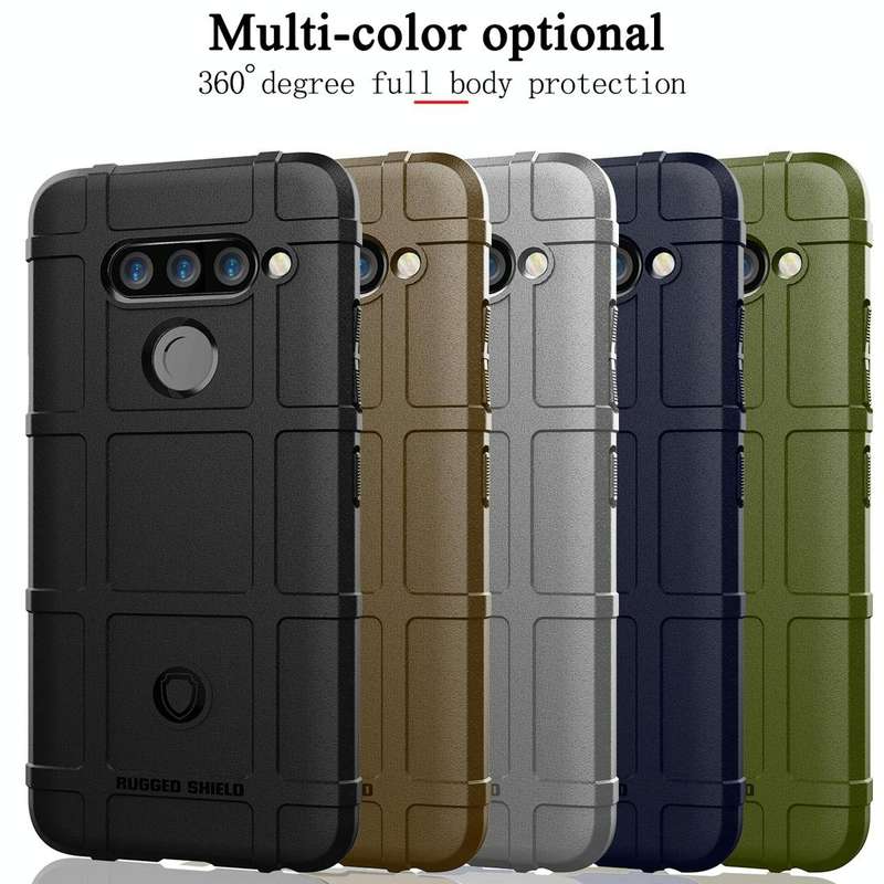 Full Coverage Shockproof TPU Case for LG V40 ThinQ (Green)