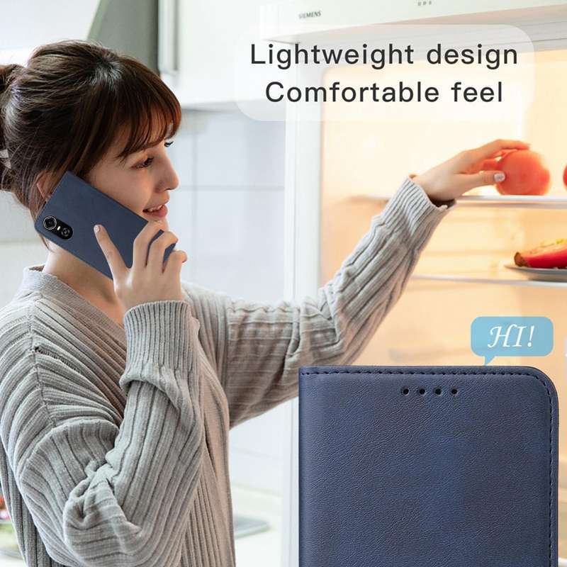 For ZTE Blade A31 Plus Magnetic Closure Leather Phone Case(Blue)