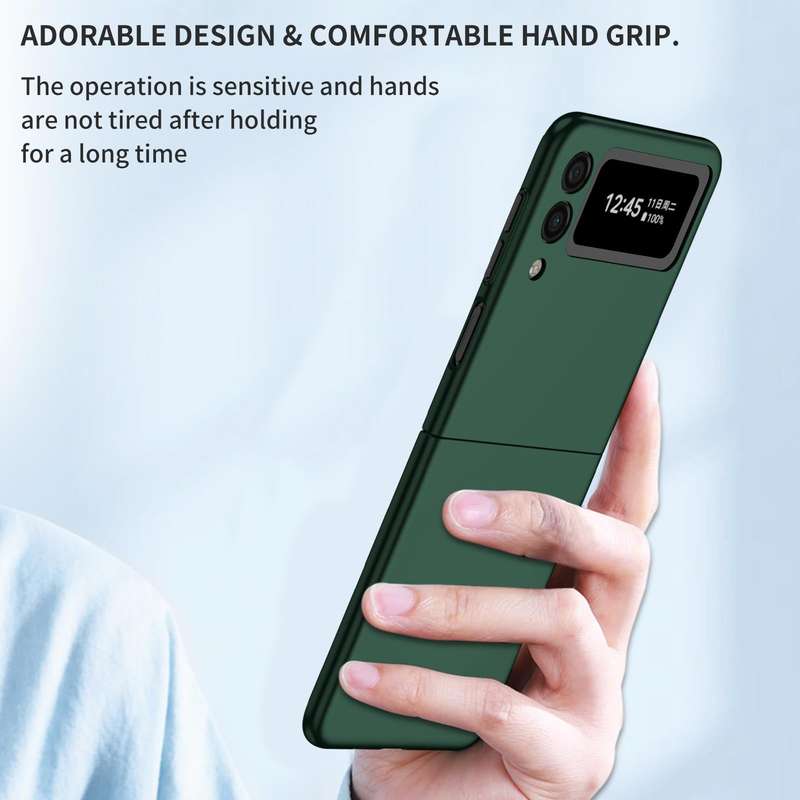 For Samsung Galaxy Z Flip3 5G Armor Foldable Phone Case(Dark Green)