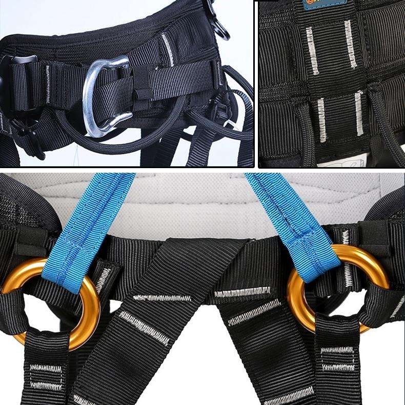XINDA XDA9519 Outdoor Polyester High-strength Wire Downhill Seat Belt for Climbing Trees(Black)