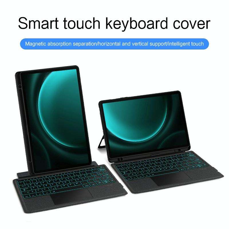 For Samsung Galaxy Tab S9+ / S9 FE+ YJ-S9+ Split Bluetooth Keyboard Leather Tablet Case