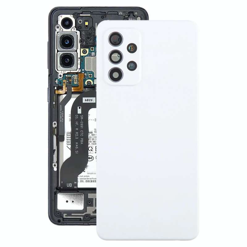 For Samsung Galaxy A52 5G / A52 4G Battery Back Cover with Camera Lens Cover(White)