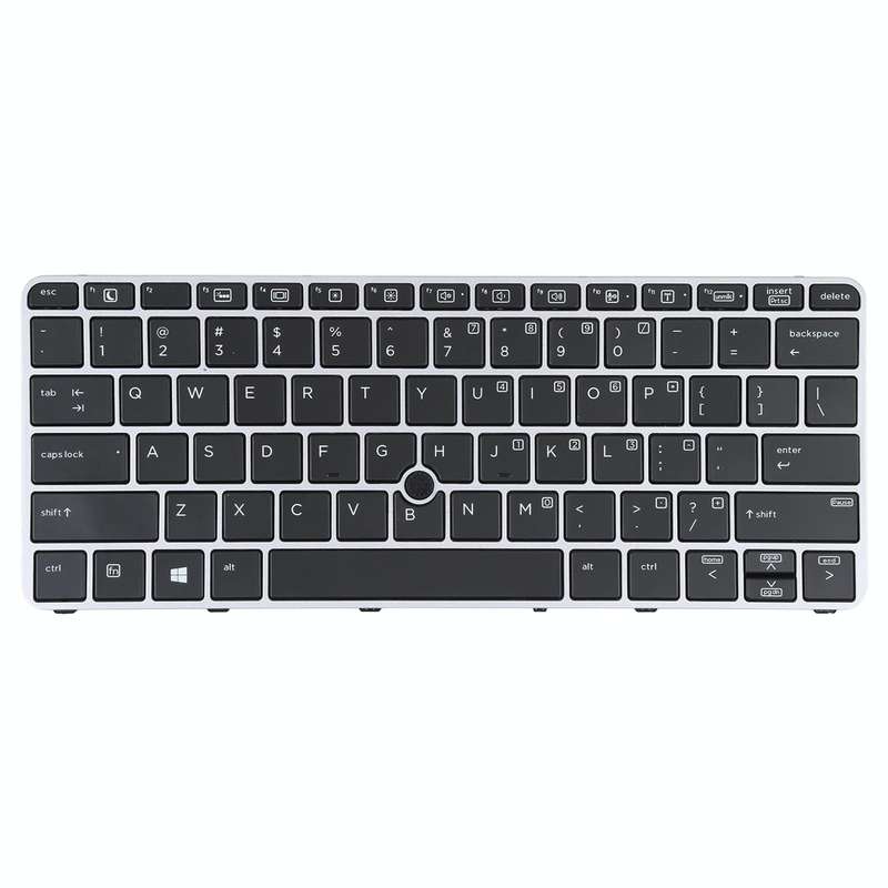 For HP EliteBook 820 G3 US Version Keyboard with Backlight and Pointing(Silver)