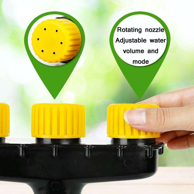 DKSSQ Gardening Watering Sprinkler Nozzle, Specification: 5 Head With 1 inch/1.2 inch Interface