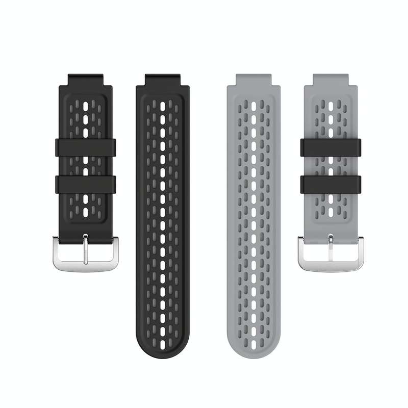 For Garmin Approach S2 / S4 Two-color Silicone Watch Band(Black Grey)