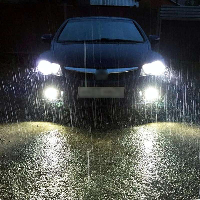 2 PCS S2 H13 / 9008 18W 6000K 1800LM IP65 2 COB LED Car Headlight Lamps, DC 9-30V(Cool White)