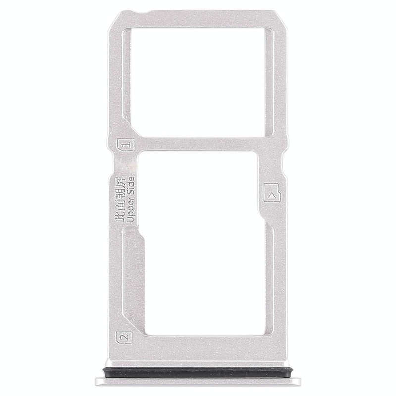 For Vivo X21i SIM Card Tray + SIM Card Tray / Micro SD Card Tray (Silver)