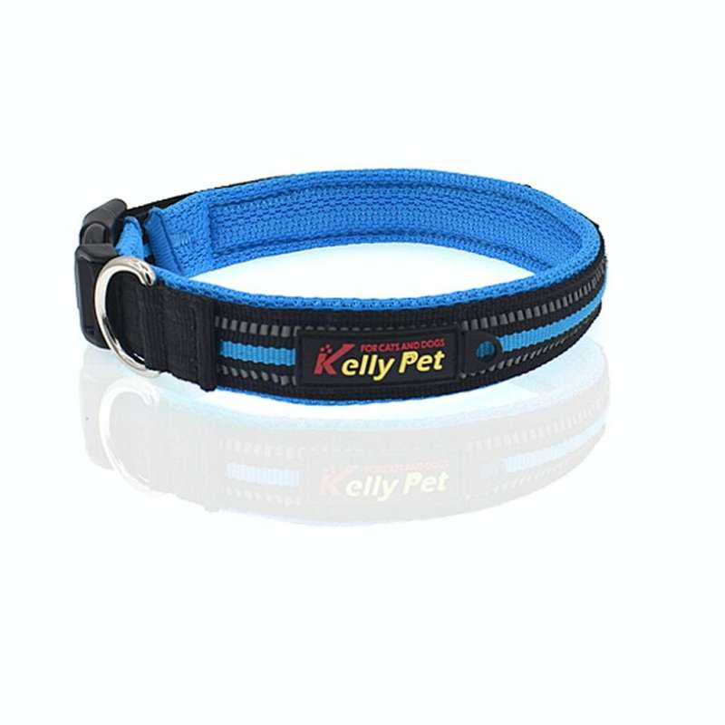Pet Dogs Polyester Reflective Breathable Pets Collar Traction Lead Leash, Size: M, 2.5*42*47cm (B...