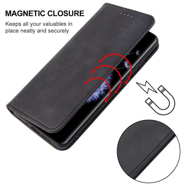For Samsung Galaxy S9 Plus Magnetic Closure Leather Phone Case(Black)