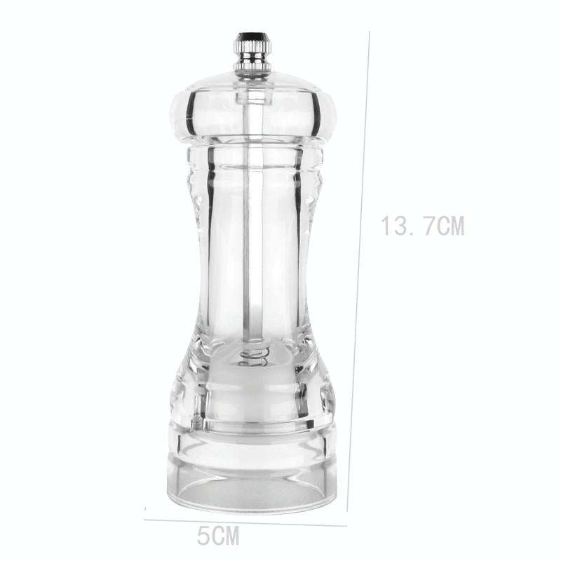 Acrylic Transparent Pepper Grinder Manual Pepper Grinder Ceramic Core Multi-Purpose Seasoning Bot...