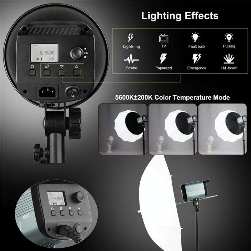 VLOGLITE P100 Professional Photography Video Fill Light 100W High Powerful Bright COB LED Light, ...