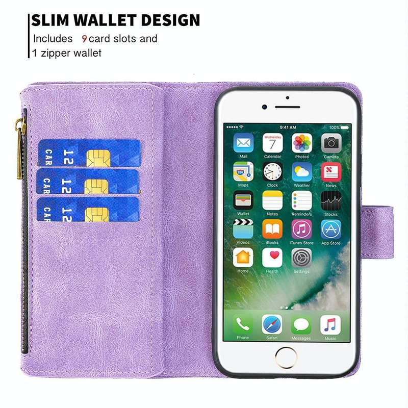 For iPhone 8 Plus / 7 Plus Flying Butterfly Embossing Pattern Zipper Horizontal Flip Leather Case...
