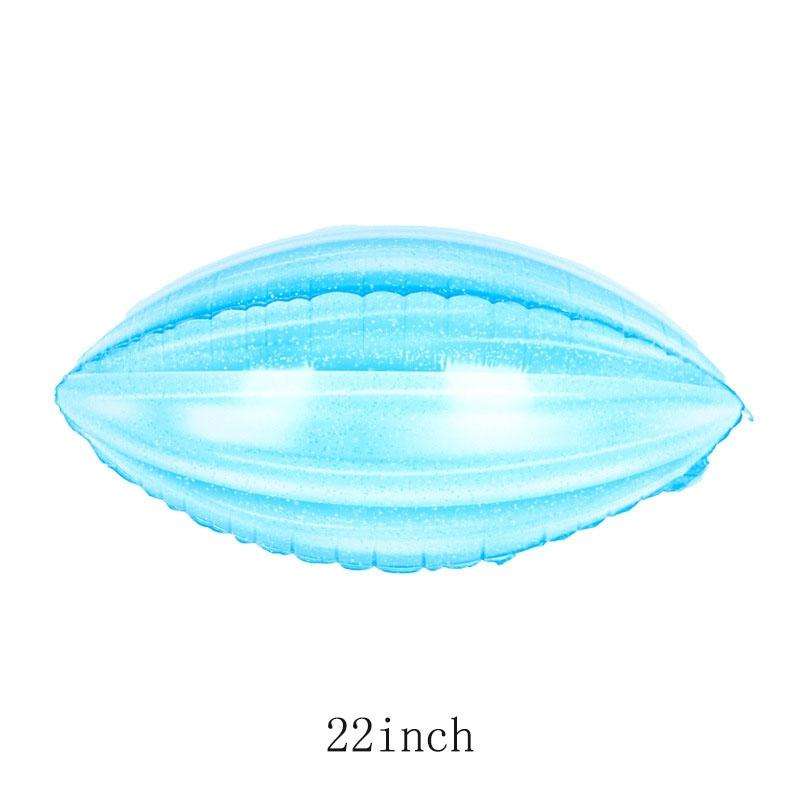8 PCS Ball Team Game Sports Themed Party Decoration Balloons,Style: Agate Blue Rugby