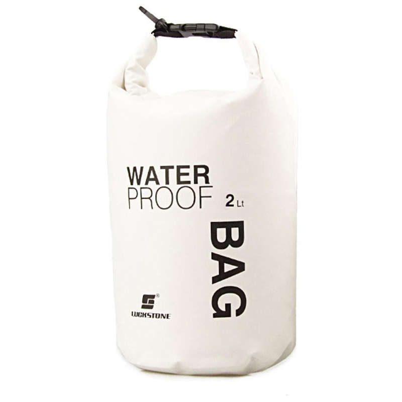 LUCKSTONE 2L Outdoor Scratch-resistant Wear-resistant Swimming Waterproof Bag(White)