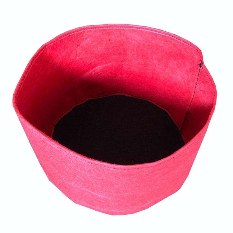 90x30cm 190L Felt Planting Barrel Indoor Outer Round Plant Bag Non-Woven Seedling Bag(Red)