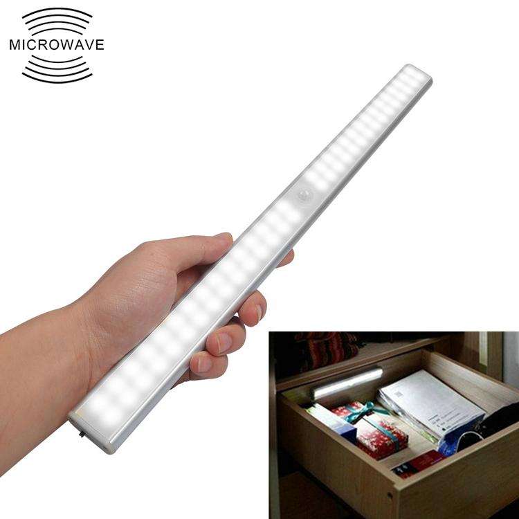2.8W 60 LEDs White Light Wide Screen Intelligent Human Body Sensor Light LED Corridor Cabinet Lig...