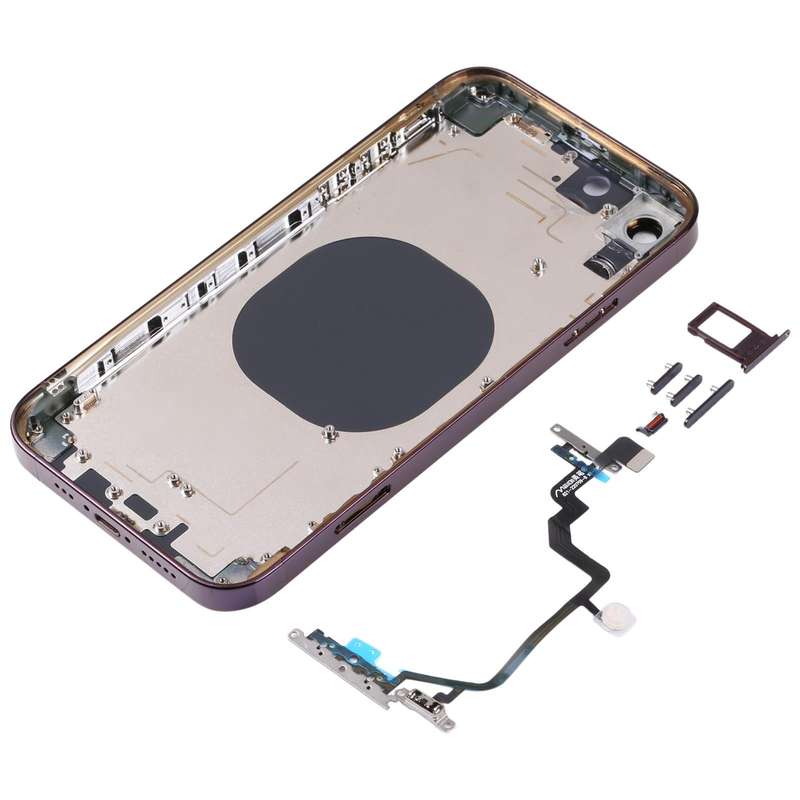 Back Housing Cover with Appearance Imitation of iP14 Pro for iPhone XR(Purple)
