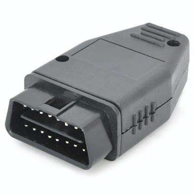 OBDII 16-Pin Connector Adapter for Car Diagnostic Male Cable(Black)