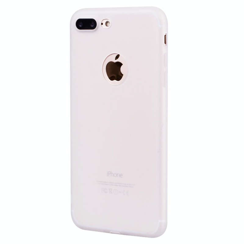 For iPhone 8 Plus / 7 Plus Candy Color TPU Case(White)