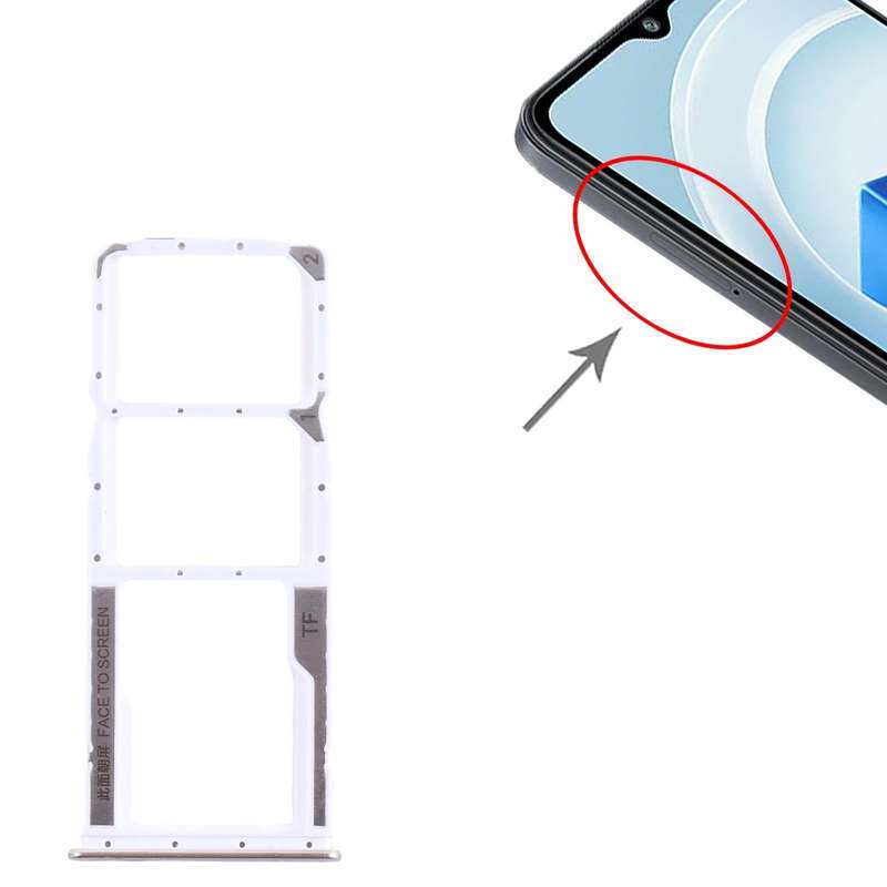 For Xiaomi Poco M5 4G SIM Card Tray + SIM Card Tray + Micro SD Card Tray (Silver)