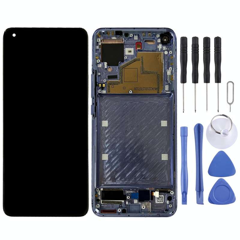 Original LCD Screen for Xiaomi Mi 11 M2011K2C, M2011K2G Digitizer Full Assembly with Frame(Purple)