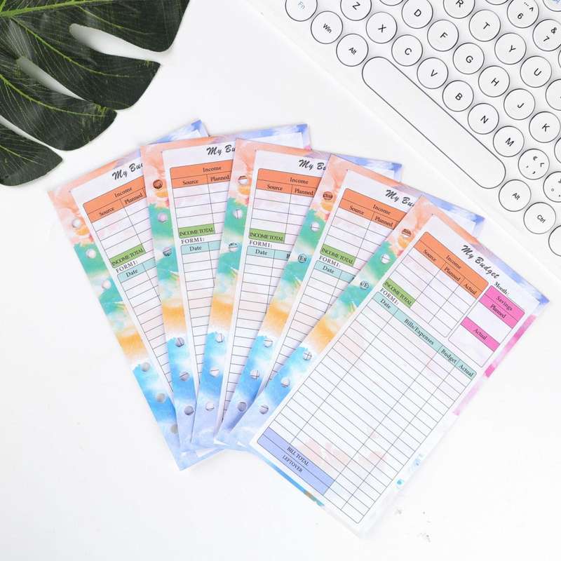 A6 6 Hole Budget Book Loose-leaf Replacement Core Handbook Insert,Spec: 3 In 1