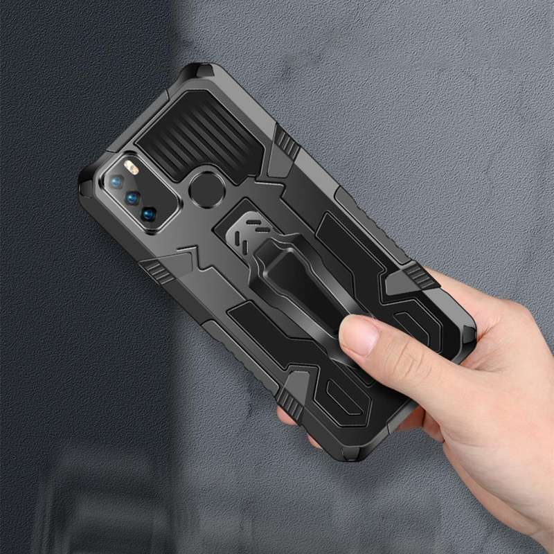 For OPPO Reno5 5G Machine Armor Warrior Shockproof PC + TPU Protective Case(Army Green)