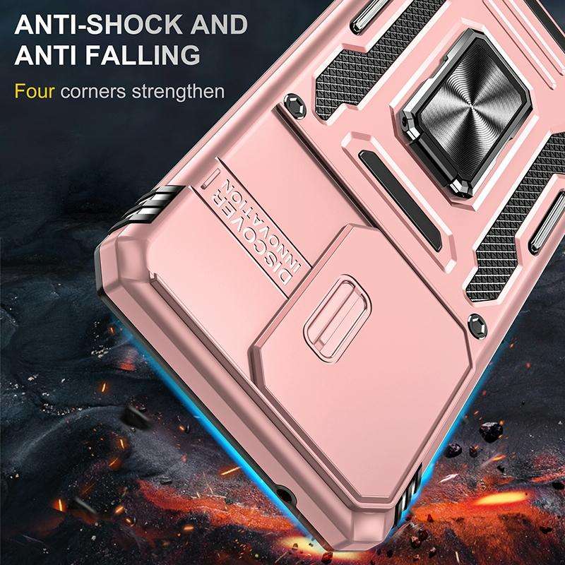 For Samsung Galaxy S20 Ultra Armor PC + TPU Camera Shield Phone Case(Rose Gold)