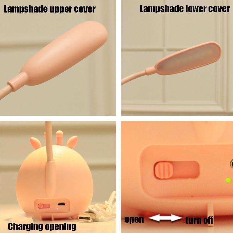 YW2021 Cartoon Cute LED Eye Protection Desk Lamp Student Dormitory Bedroom Folding Reading Desk L...