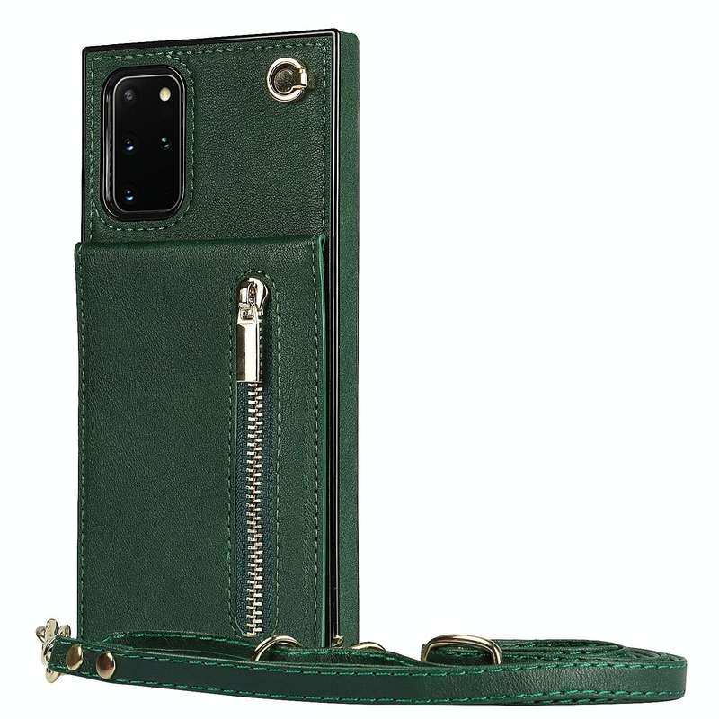 For Samsung Galaxy S20 Cross-body Zipper Square TPU+PU Back Cover Case with Holder & Card Slots &...