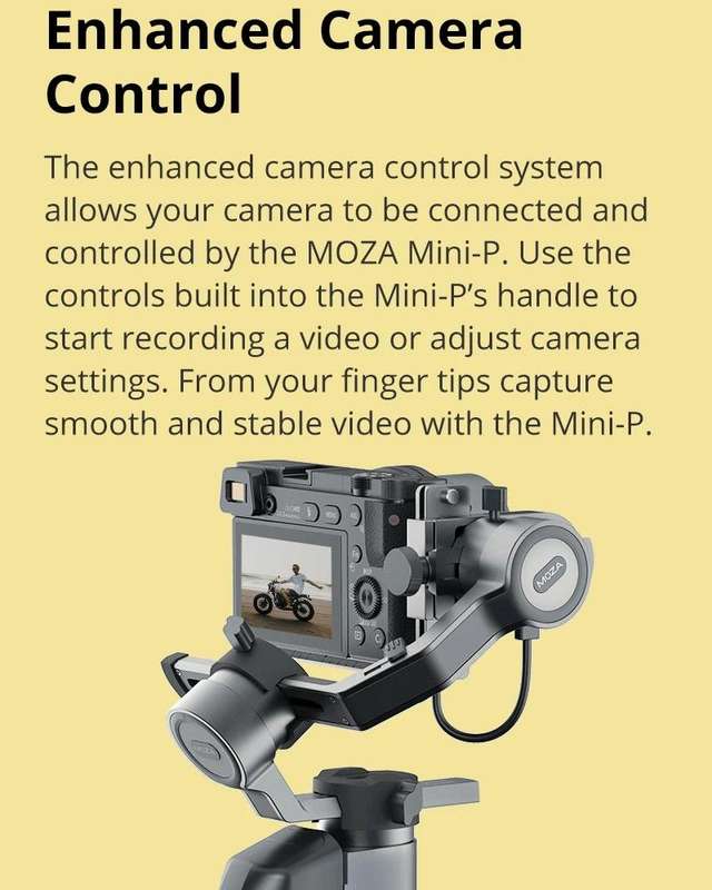 MOZA Mini-P 3 Axis Handheld Gimbal Stabilizer for Action Camera and Smart Phone(Black)