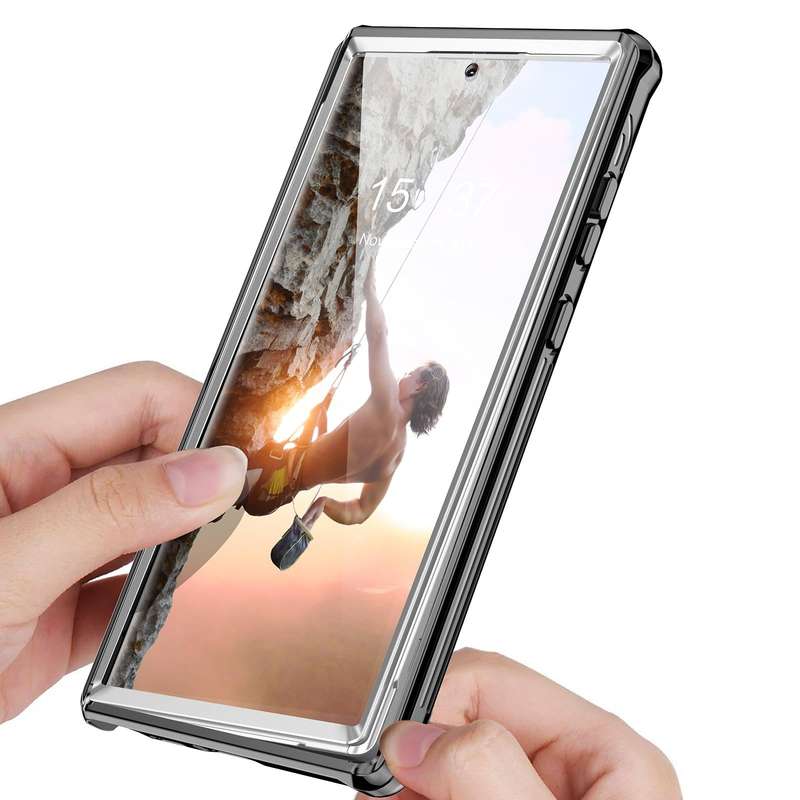 For Samsung Galaxy S22 Ultra 5G RedPepper Transparent Dot Shockproof Waterproof PC + TPU Phone Ca...