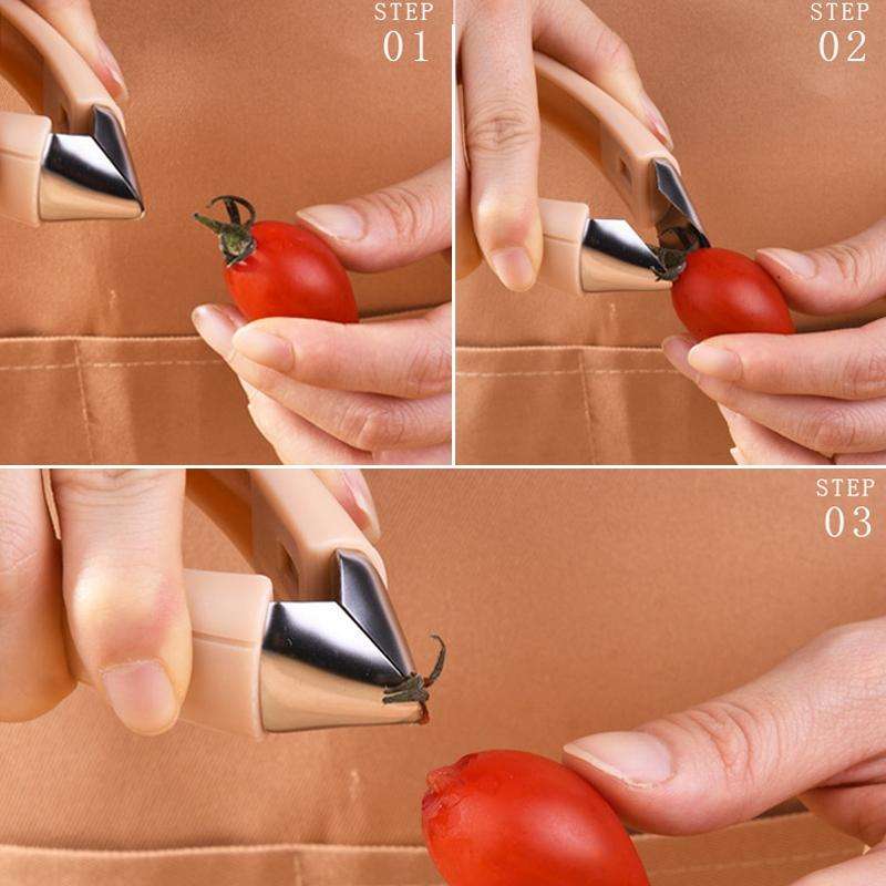 Pineapple Remover Clip Gadget Kitchen Tool Strawberry Shelling Machine(Orange)