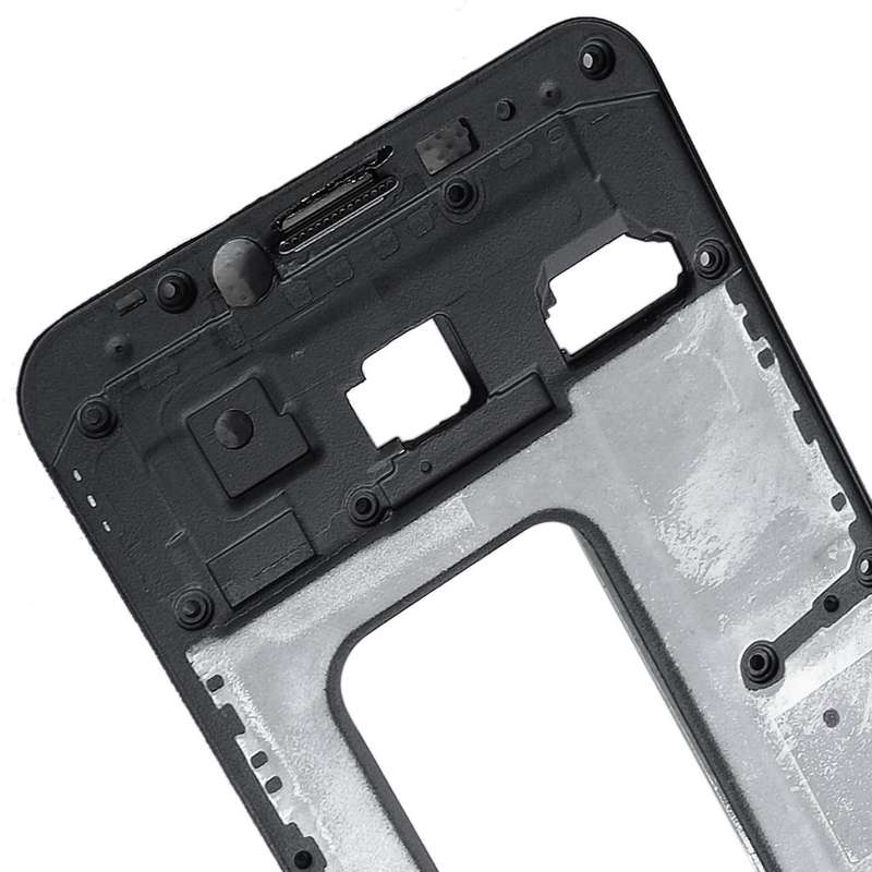 For Galaxy C5 Front Housing LCD Frame Bezel Plate (Black)