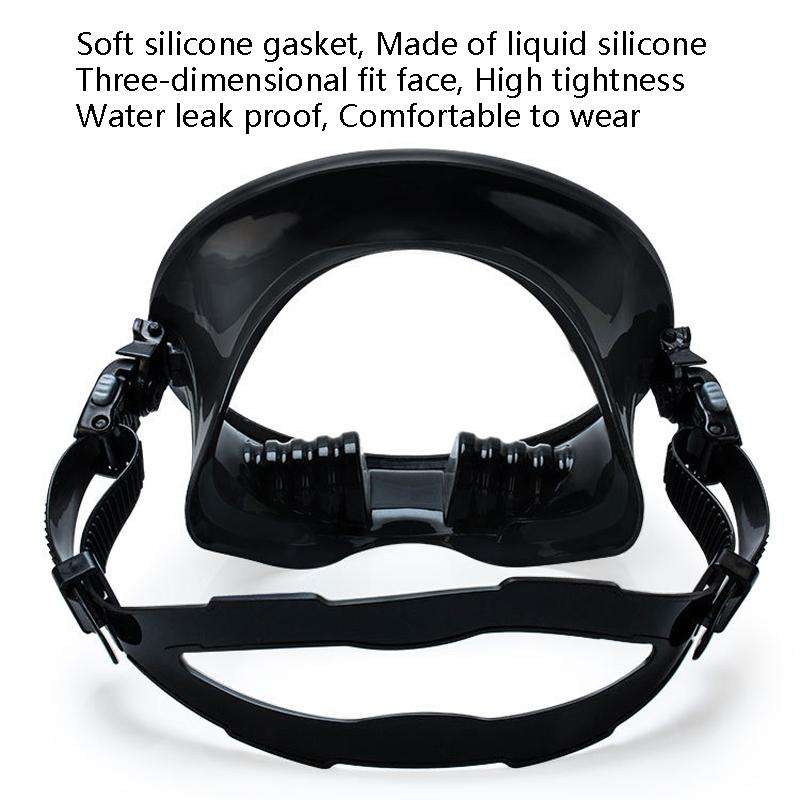 WAVE Panoramic Wide Field Of Vision Diving Goggles Anti-Fog And Waterproof Snorkeling Tempered Gl...