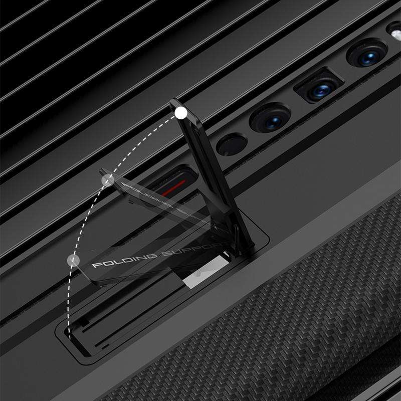 For Huawei Mate Xs 2 GKK Full Coverage Folding Leather Phone Case with Holder(Black)