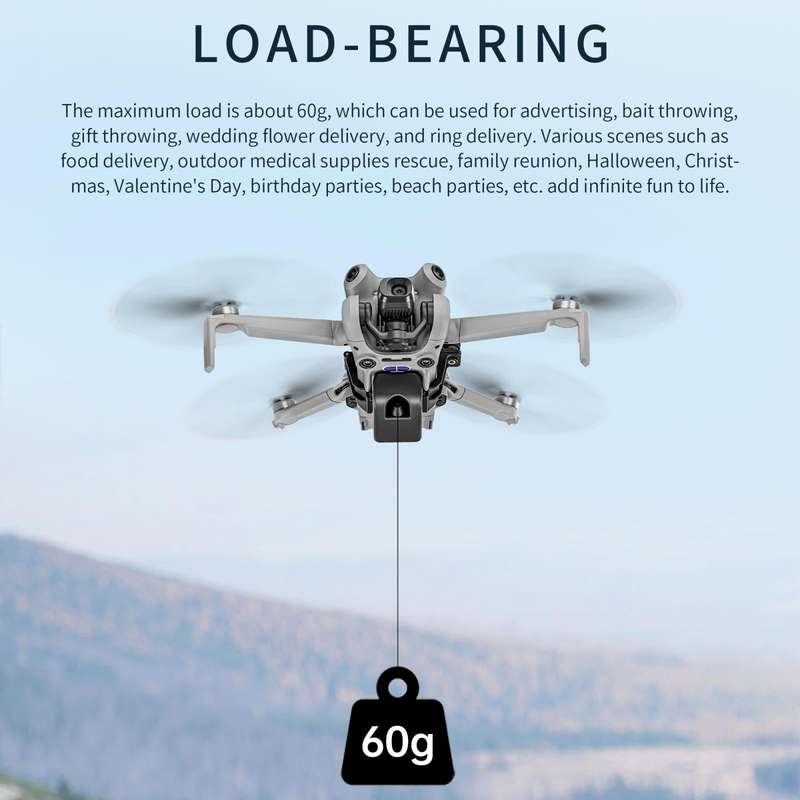For DJI Mini 4 Pro STARTRC LED Light Air-Dropping System Thrower Parabolic