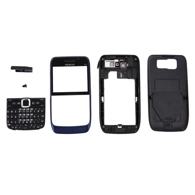 Full Housing Cover (Front Cover + Middle Frame Bezel + Battery Back Cover + Keyboard) for Nokia E...