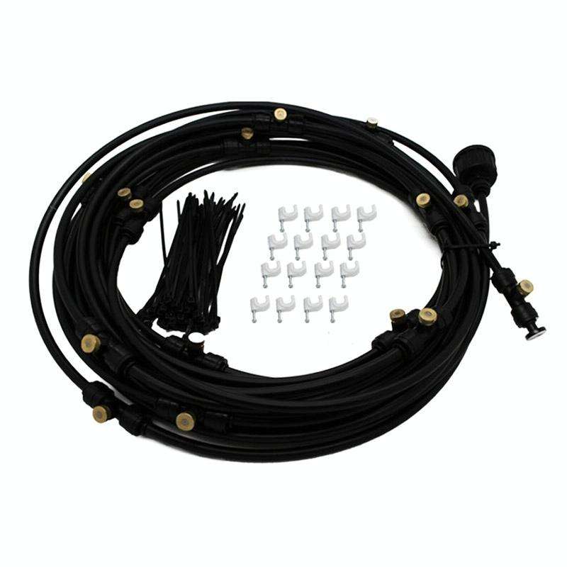 Outdoor Lawn Garden PE Mist Watering Line Misting Cooling System with 6 x Mist Nozzles, Length: 6...